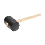 Киянка (молоток резиновый) 1130гр черная резина, деревянная ручка KRANZ