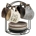 Кофейный набор COFFEE HOUSE Ф11-020К/8 8 предметов на металлической подставке (1/8)
