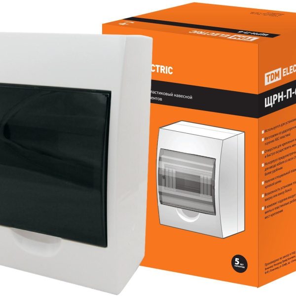 Бокс ЩРН-П- 6 TDM IP40 накл пластик (1/20)