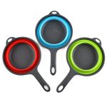 Дуршлаг силикон складной с ручкой d-23см большой