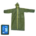 Дождевик-плащ на кнопках ХАКИ-зеленый EVA-1688 (1/10/100)