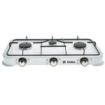 Плитка газовая настольная DELTA D-2207 3-х комфорочная, белая (1/4)
