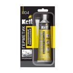 Герметик 85гр силиконовый универсальный прозрачный, в тюбике KOLT