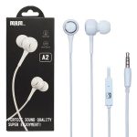 Наушники с микрофоном A-02 белые вакуумные, в коробке