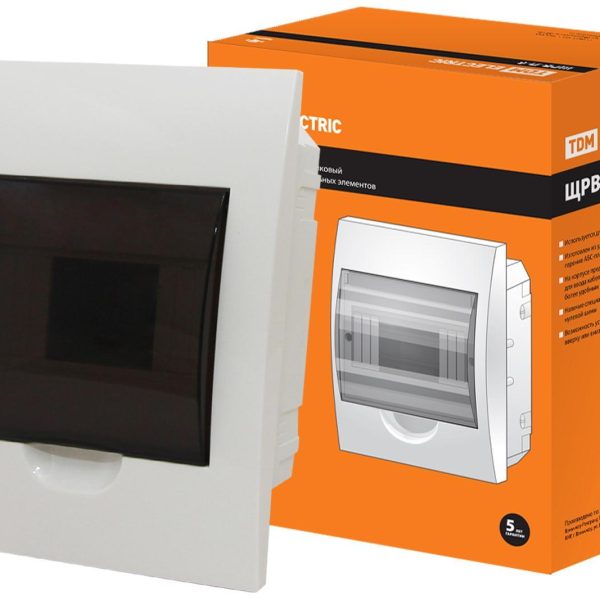 Бокс ЩРВ-П- 6 TDM IP40 внутр пластик (1/20)