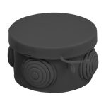 Коробка распаячная КМР-040-038 с крышкой (65х40) 4 мембр. Ввода чёрная IP54 EKF (60)