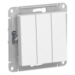 SE AtlasDesign Бел Выключатель 3-клавишный сх.1+1+1, 10АХ, механизм