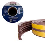 Уплотнитель резиновый E-профиль коричневый 150м 9*4мм Ударник Россия (1/8)