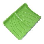 Лопата снеговая 465*340мм d-32мм пластмассовая, цветная, с клепанной планкой КРЕПЫШ №2 (5)