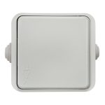 Розетка 1 б/з с крышкой белая полугерметичная AQUA 3110 IN HOME (10)