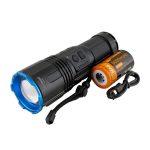 Фонарь ручной аккум LED H-3146-PM60 1мощн+1желт+аккум40700+шнурTYPE-C, выход USB, индик, zoom
