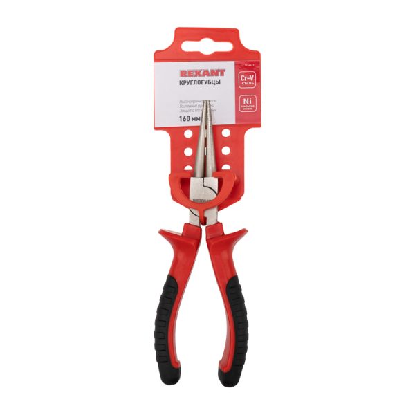 Круглогубцы 160мм никелированные, двухкомпонентные ручки REXANT (1/6)