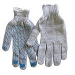 Перчатки х/б с ПВХ 6 ниток 10 класс СЕРАЯ ТОЧКА