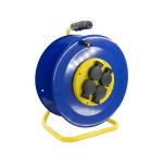 Катушка для удлинителя 300мм 4 розетки c/з металл с крышками IP54 (Москва) (1)