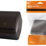 Выключатель 1 кл на 2 направления Селигер TDM шоколад о/у IP44 (10)