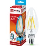 Лампа LED свеча  9.0Вт Е14 4000К 220V 1040Лм прозрачная IN HOME deco (10/50)