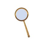 Лупа (90) №80764 металлическая золото 5-кратное увеличение