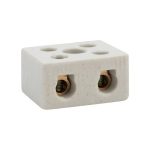 Клемма керамическая винт 16мм2 2пары контактов с крепеж отверстием REXANT (50шт/уп)
