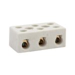 Клемма керамическая винт 16мм2 3пары контактов с крепеж отверстием REXANT (45шт/уп)