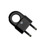 Вилка б/з плоская с ушком черная 6А 250В UNIVersal (1/50/500)