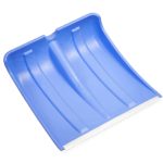 Лопата снеговая 380*365мм d-32мм пластмассовая, цветная с оцинкованной планкой МЕТЕЛЬ №1 (10)