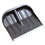 Лопата снеговая 410*360мм d-32мм пластмассовая, с оцинкованной планкой МЕТЕЛЬ №2 (10)