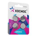 СR-2032 3V литиевая (Lithium) "КОСМОС" (4/40)