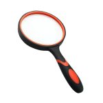 Лупа ручная (100) 3-х кратное увеличение, Ø линзы 10см, проризиненная ручка,SS-100