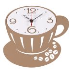 Часы настенные РУБИН КАПУЧИНО из металла, корпус бежевый+белый (1/10)