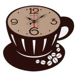 Часы настенные РУБИН КАПУЧИНО из металла, корпус коричневый+бежевый (1/10)