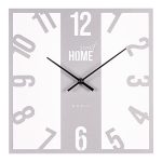 Часы настенные РУБИН КЛАССИКА из металла, 30*30см, открытая стрелка, серебро (1/10)