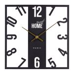 Часы настенные РУБИН КЛАССИКА из металла, 30*30см, открытая стрелка,  черный (1/10)