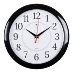 Часы настенные РУБИН КЛАССИКА круг d-23см, корпус черный (1/10)