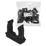 Крепеж-клипса для трубы 32 мм для прямого монтажа (25 шт.) черная TDM