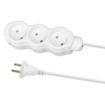 Удлинитель бытовой "Люкс" 3 гнезда, 3 м, б/з, с з/ш, ПВС 2х0,75 мм2, 6 А, 250 В, 1400 Вт TDM У-31012