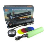 Фонарь ручной аккум LED NGY-D2006-PM30-TG 1мощн+6аккум18650+шнурTYPE-C, выхUSB, индик, zoom