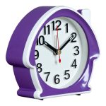Будильник РУБИН В6-006 КЛАССИКА кварц, корпус фиолетовый с белым (1/20)