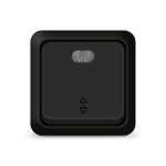 Выключатель 1 кл с/п проходной черный о/у Олимп UNIVersal