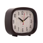 Будильник РУБИН В5-008 ЭКО СТИЛЬ кварц, корпус темно-коричневый (1/40)