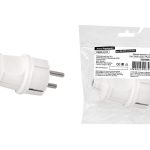 Вилка прямая с/з белая 16А Народная TDM (30/300)