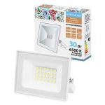 Прожектор СДО-05-030 30 Вт, 2400 лм, 6500 К, 220-240 В, IP65, белый, Народный