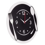 Часы настенные РУБИН ЛАНЧ ТАЙМ металл+дерево d-33см, черный+белый