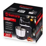 Миксер эл. с чашей SAKURA SA-6326CBK 500Вт, чаша-3,5л, автовращение чаши