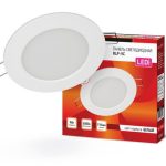 Светильник даунлайт панель LED  9Вт 6500К 630Лм 118мм RLP-VC белая кругIP40 IN HOME (1/80)