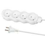 Удлинитель бытовой "Люкс" 4 гнезда, 5 м, б/з, с з/ш, ПВС 2х0,75 мм2, 6 А, 250 В, 1400 Вт TDM У-41013