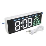 Часы-будильник электронные RE-5510 белые цифры