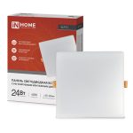 Панель светодиодная встраиваемая безрамочная SLP-FL 24Вт 230В 4000К 2160Лм белая IP20 IN HOME (1/40)