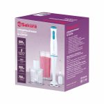 Блендерный набор SAKURA SA-6267SW 600Вт 2 скорости, DC мотор, 3 насадки: чоппер, венчик стакан 0,7л