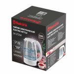 Чайник эл. SAKURA SA-2733W 1,7л 1850-2200Вт стекло, LED-подсветка, белый