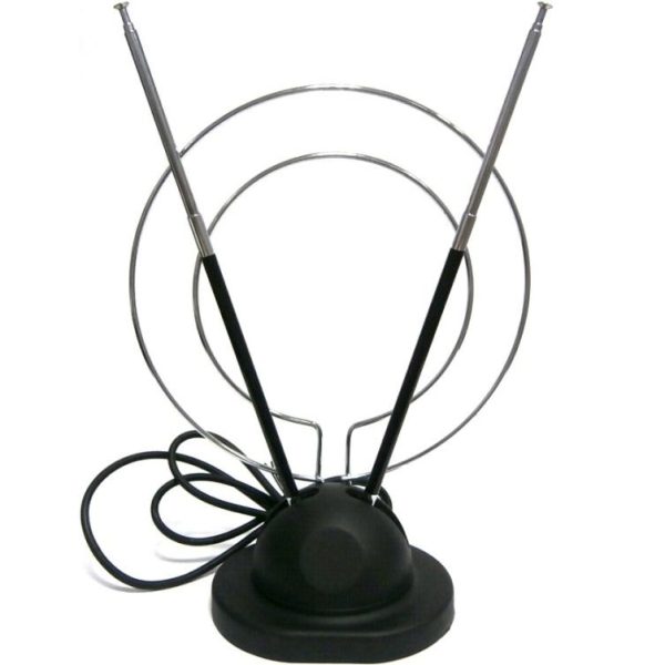 Антенна комнатная телескопическая на подставке с кольцом RX-100 FM+ДМВ (1/100)